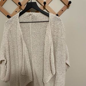 Anthropologie Cream Drape Cardigan, Size L